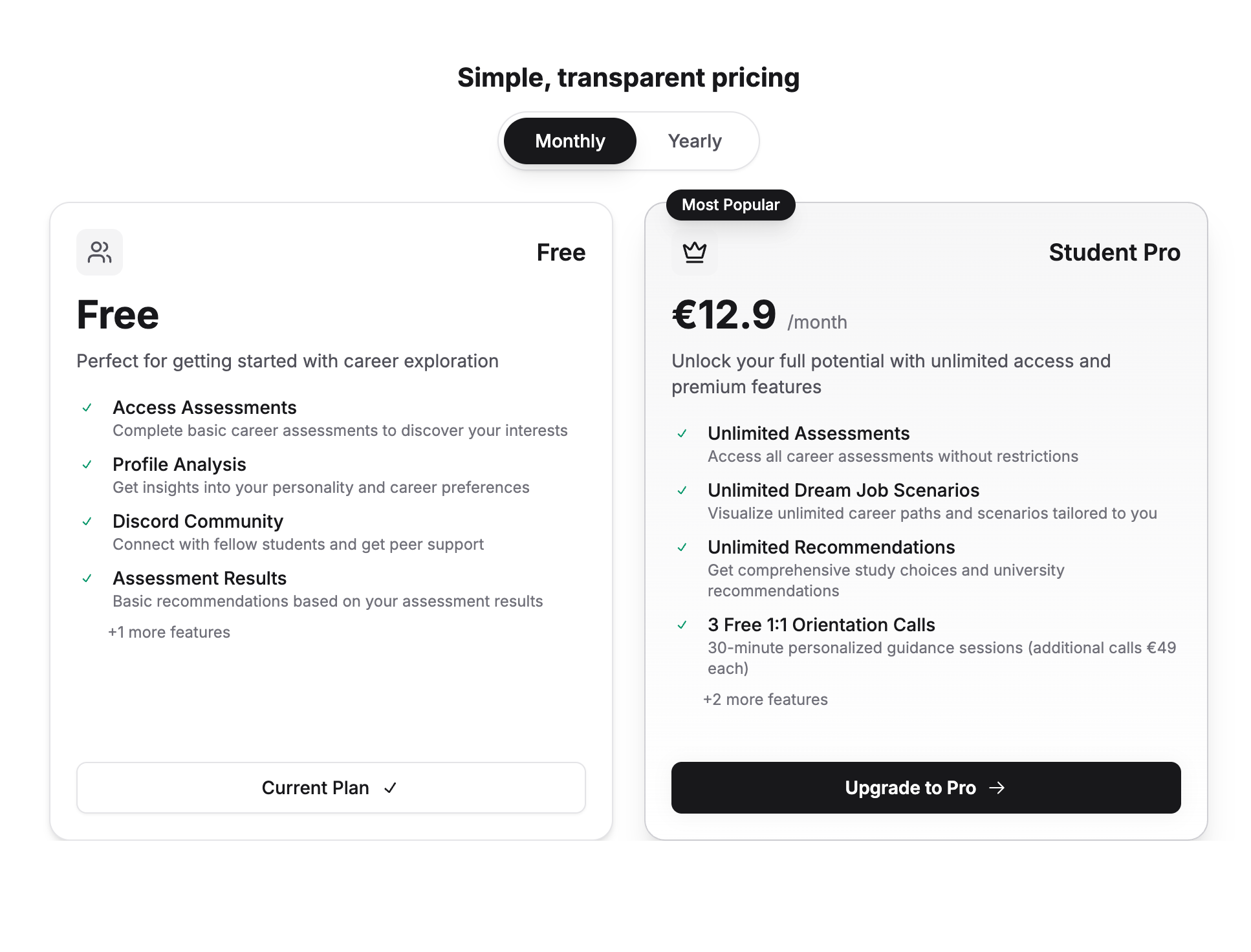 Drimmly Pricing Structure